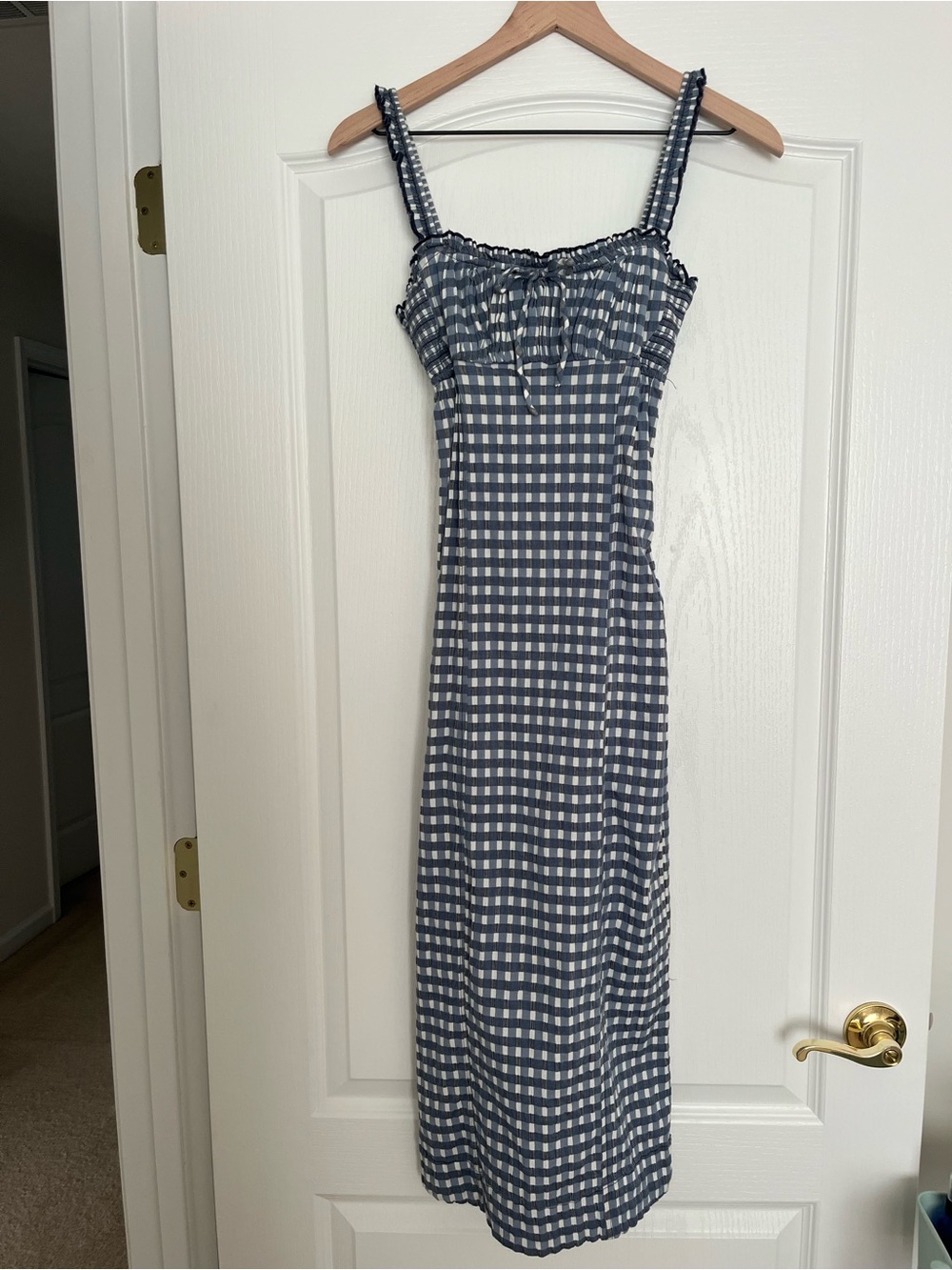 Free Peopme Blue Gingham Sun Dress - Women